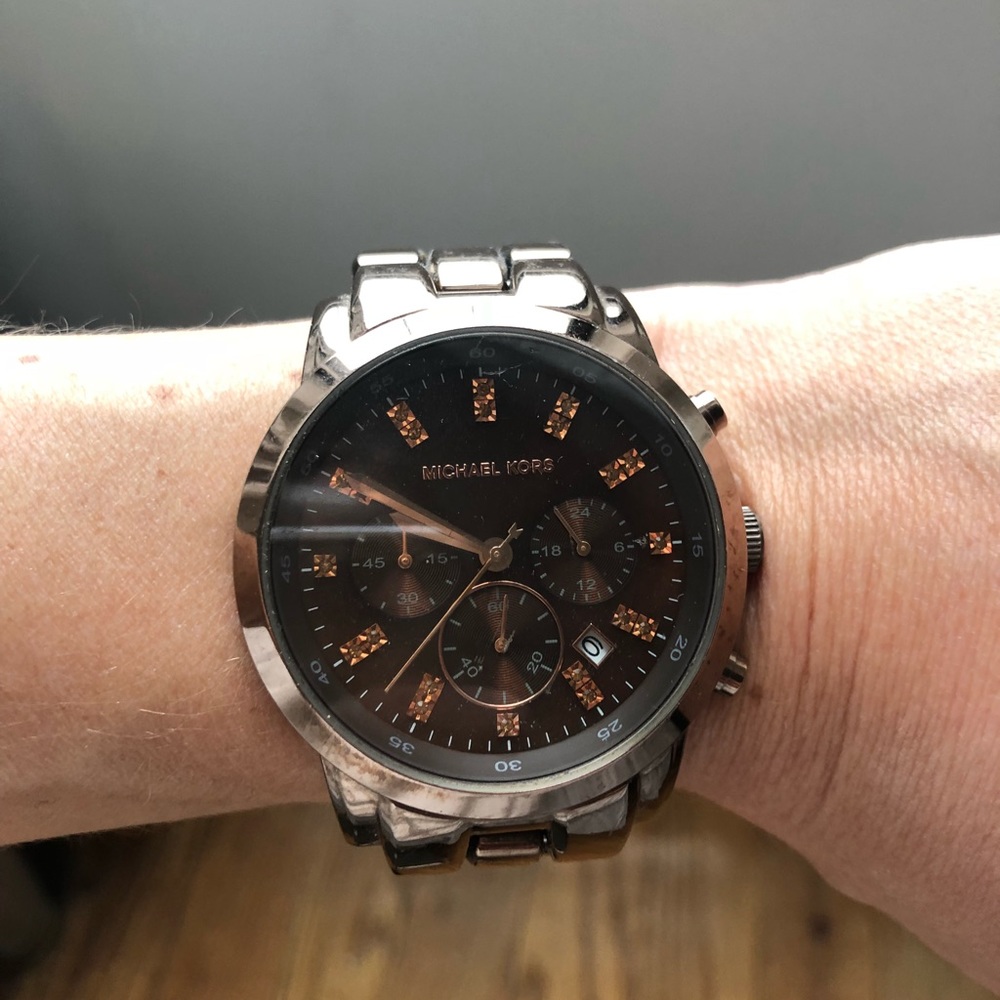 Michael Kors espresso tone stainless steel watch